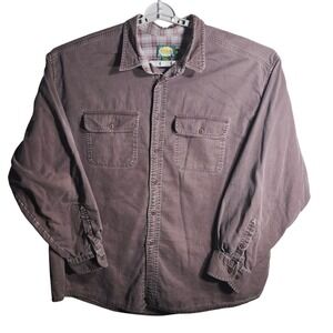 Cabelas Outdoor Gear Mens 3XL REG Brown Plaid Lined Long Sleeve Button Up Shirt